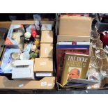 Two boxes containing a mixed lot to include a large collection of Royal Commemorative memorabilia,