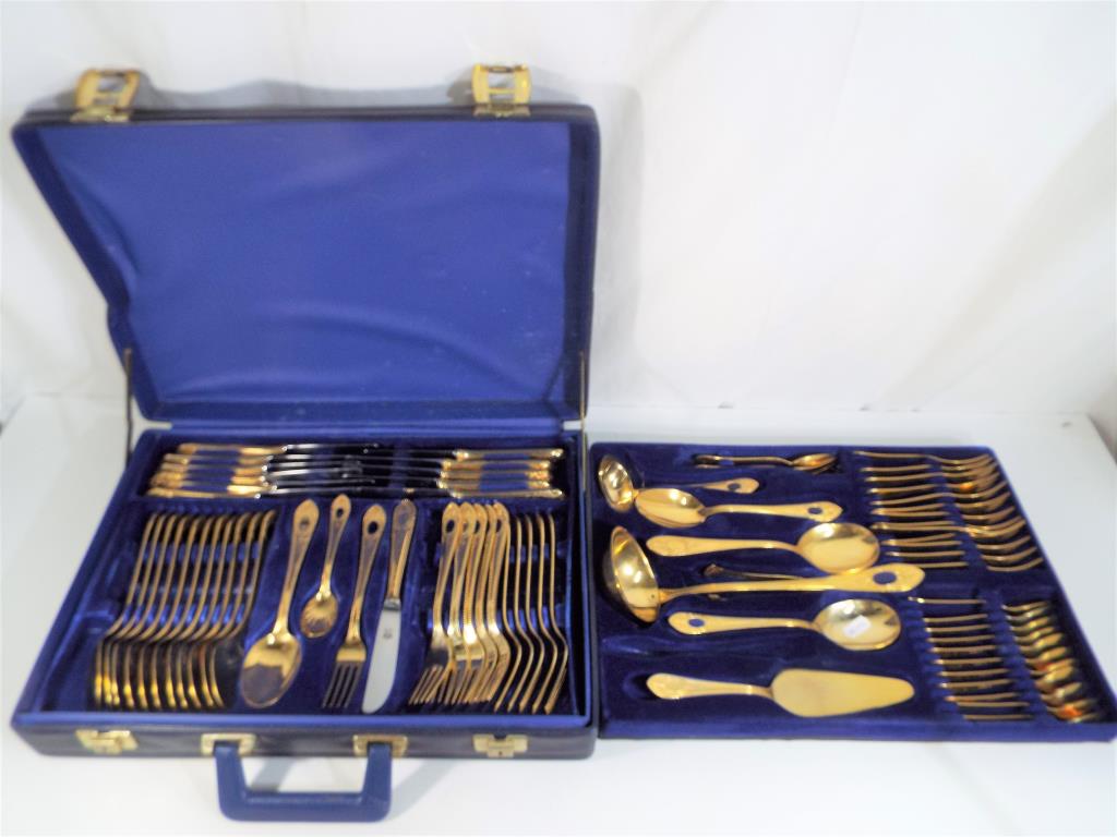 A set of Royal Collection Solingen gold plated flatware Est £40 - £60