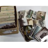 A good collection in excess of 700 early period UK and Foreign postcards including subjects,