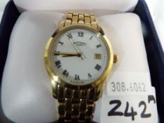 Rotary - a good quality gentleman's Rotary wristwatch with calendar, appears to be in working order,