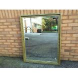 A good quality bevel edged wall mirror including frame approx 87cm x 113cm - This lot MUST be paid