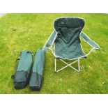 Two Hi Gear folding camping chairs contained in carry cases (2)