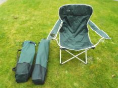 Two Hi Gear folding camping chairs contained in carry cases (2)