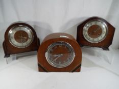 An oak cased Benting 8 day mantel clock,
