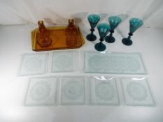 An Art Deco style dressing table set, fo