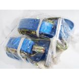 Two x 33 feet lorry straps and clips, al