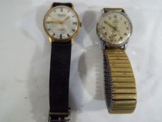 Two vintage Swiss wristwatches comprising a Paul Jobin 17 jewel incabloc and a Roamer 17 jewel