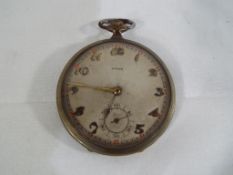A 1940's Huber chronograph pocket watch,