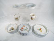 Shelley / Mabel Lucie Attwell and other - three baby's plates / dishes,