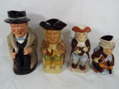 Four Toby jugs to include Royal Doulton Winston Churchill approx 22.