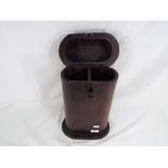 A good quality two bottle wine carrier wooden construction,