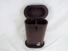 A good quality two bottle wine carrier wooden construction,