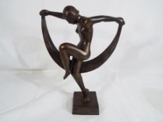 An Art Deco style bronze depicting a female nude approx 24cms (h) Est £30 - £50