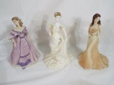 Coalport - three Coalport lady figurines to include Coalport Heirloom Figurine of the Year 1999