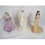 Coalport - three Coalport lady figurines to include Coalport Heirloom Figurine of the Year 1999