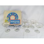 An original boxed set of six Babycham glasses Est £20 - £40