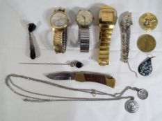 A good lot to include two gentleman's wristwatches one marked Excalibur to the dial the other