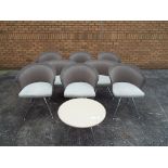 Eight Shells 945 swivel chairs by Tonon designed by Martin Ballendat with upholstered seat,