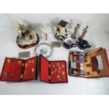 A good mixed lot to include a Juliana Collection figurine depicting two wolves,