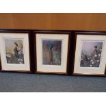 Steven Townsend - three artist signed colour prints depicting birds comprising a wren,