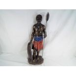 A very large Leonardo Collection figurine depicting a Masai Warrior approx 65.