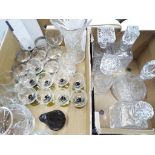 A lot to include a quantity of drinking glasses, a glass vase,