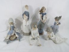 Lladro - two Lladro figurines comprising #5074 My Hungry Brood, #4584 Girl with Lamb approx 26.