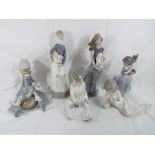 Lladro - two Lladro figurines comprising #5074 My Hungry Brood, #4584 Girl with Lamb approx 26.