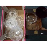 A collection of good quality glassware to include cake stands and similar