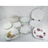 Shelley - Thirteen pieces by Shelley to include cake plates, side plates,