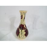 Moorcroft Pottery - a Moorcroft Pottery Chocolate Cosmos vase approx 16.