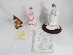 Two Royal Worcester lady figurines comprising First Dance produced in a limited edition #2191 /