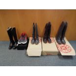 Three pairs of lady's Cento X boots, two European size 36 and one European size 37,