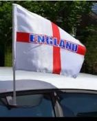 World Cup - 300 unused England car flags ( 6 boxes)