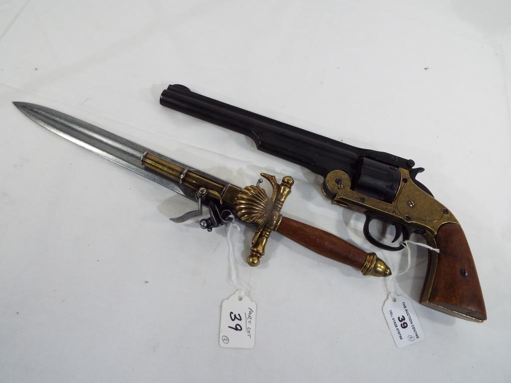 Two replica pistols comprising a Schofield Model 1875 Single Action Break-Top Revolver and a - Image 2 of 4