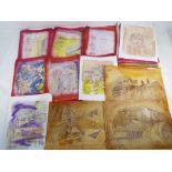 A large quantity of modern art sketches in ink with painted areas,