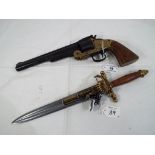 Two replica pistols comprising a Schofield Model 1875 Single Action Break-Top Revolver and a