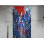 Alex Ross DC Comics - a large colour print on canvas 'Superman - Man of Tomorrow' issued in a