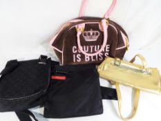 Designer bags - four designer ladies handbags, two daytime bags (black),