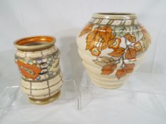 Crown Ducal - two vases, both signed to the base by Charlotte Rhead,