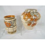 Crown Ducal - two vases, both signed to the base by Charlotte Rhead,