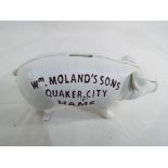 A cast iron money bank in the form of a pig Est £20 - £30 - This lot MUST be paid for and collected,