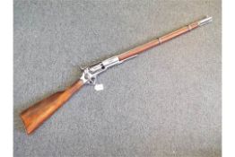 A replica Colt revolving rifle with working action and tamping rod n- Est £40 - £60 - This lot MUST