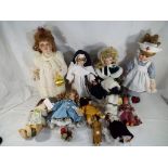 Dolls - a collection of dressed dolls to include Leonardo Collection,