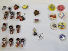 A collection of Robertson's Golly badges and other lapel badges - This lot MUST be paid for and