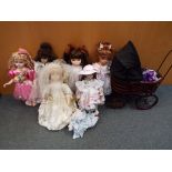 Dolls - seven good quality porcelain dressed dolls to include Leonardo Collection,