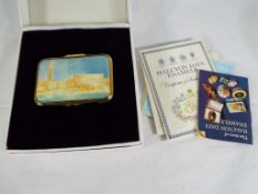 Halcyon Days Enamels - Halcyon Days Enamelled trinket box decorated with The Campanile and Doge's