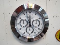 An advertising wall clock Est £80- £120 - This lot MUST be paid for and collected,