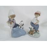 Lladro - two Lladro figurines comprising #5401 My Best Friend and #5032 Little Friskies,