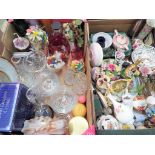 A good mixed lot of glassware and ceramics to include Sadler,